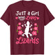 Lizard Just A Girl Who Loves Lizards Gift T-Shirt - T-Shirt | Maroon