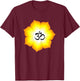 OM White Yoga T-Shirt - T-Shirt | Maroon