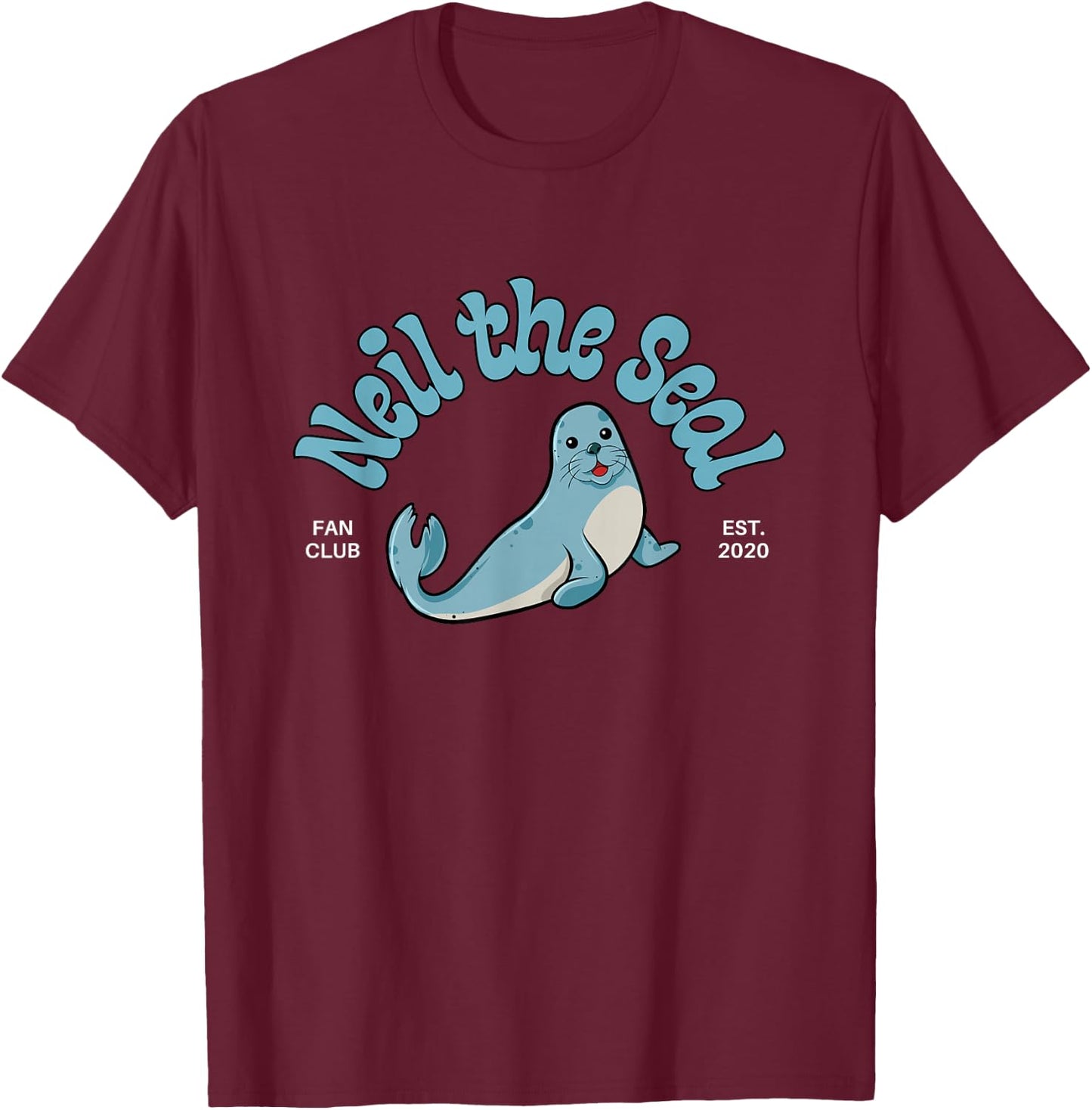 Neil the Seal T-Shirt - T-Shirt | Maroon