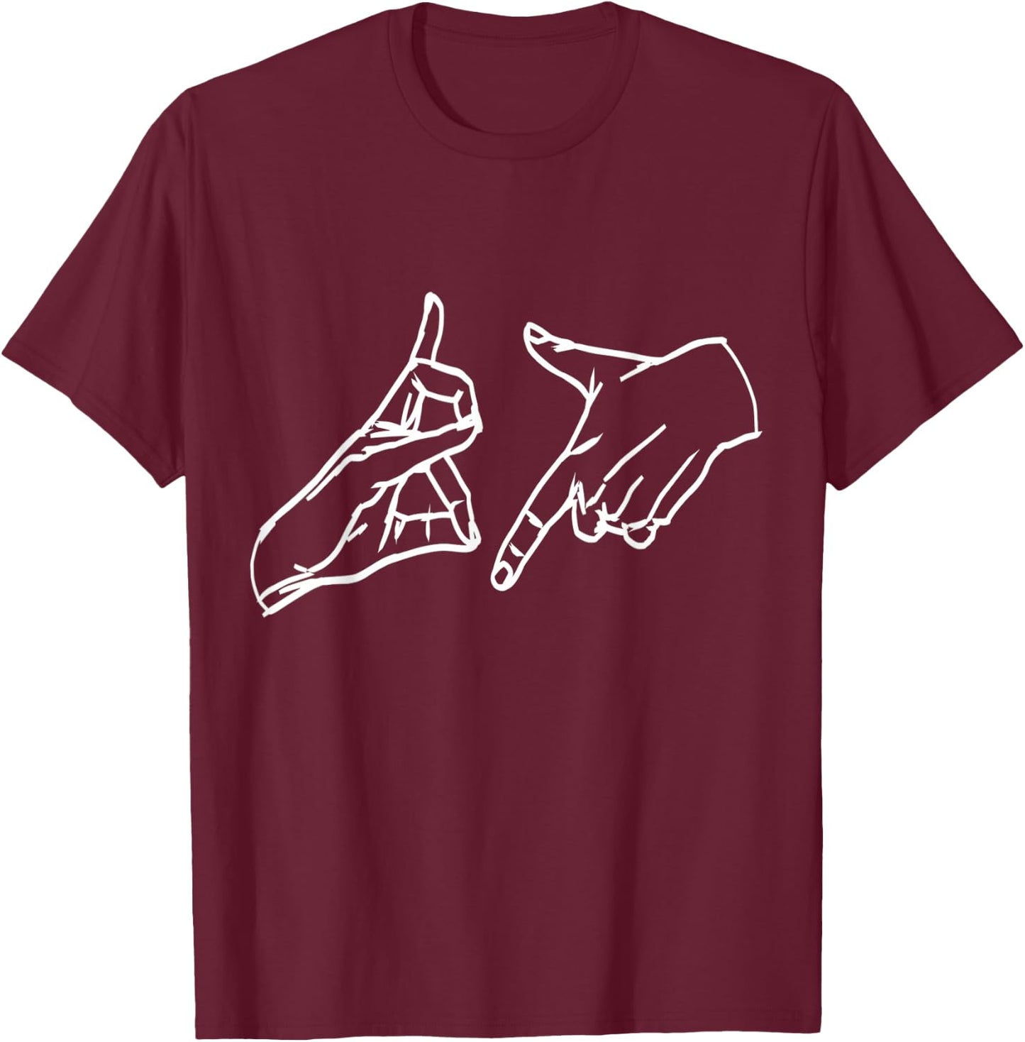 187 Hand Sign , black T-Shirt - T-Shirt | Maroon