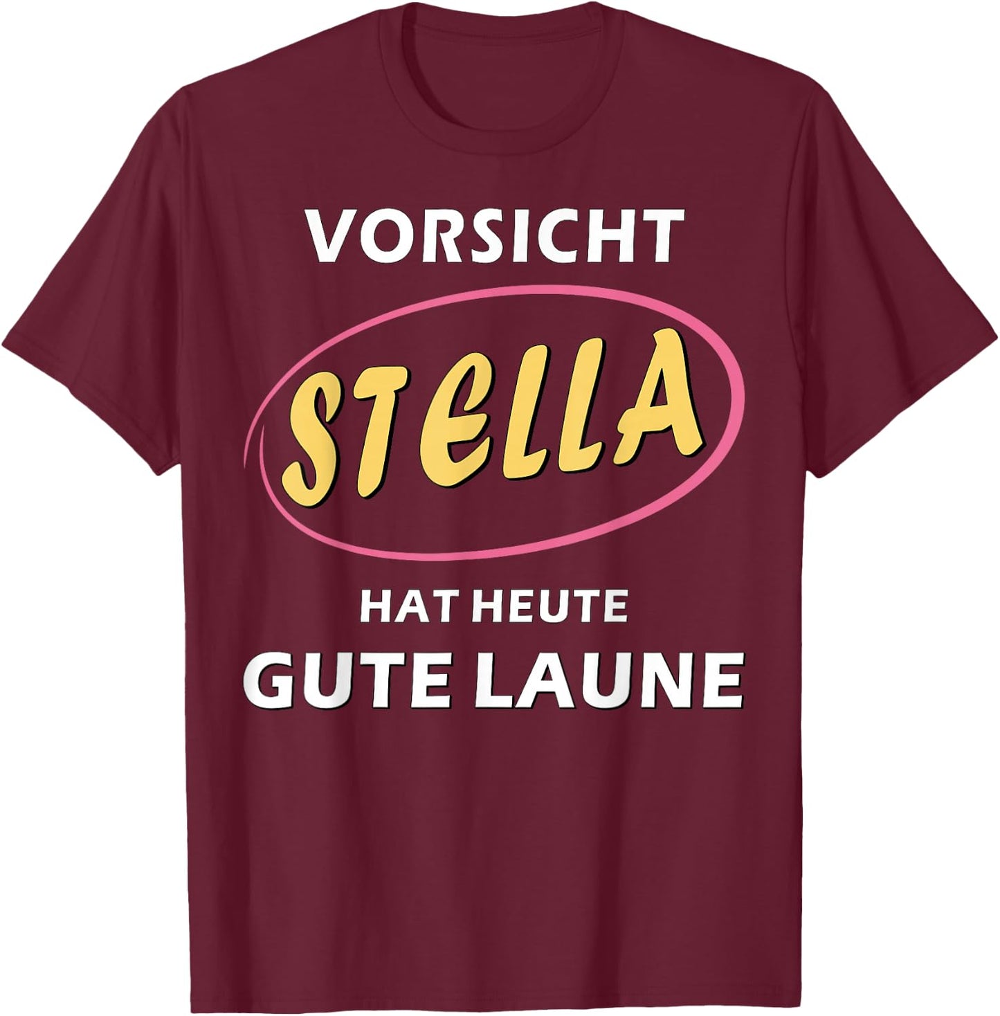 Stella First Name Girls Women Gift Ideas for Stella , black T-Shirt - T-Shirt | Maroon