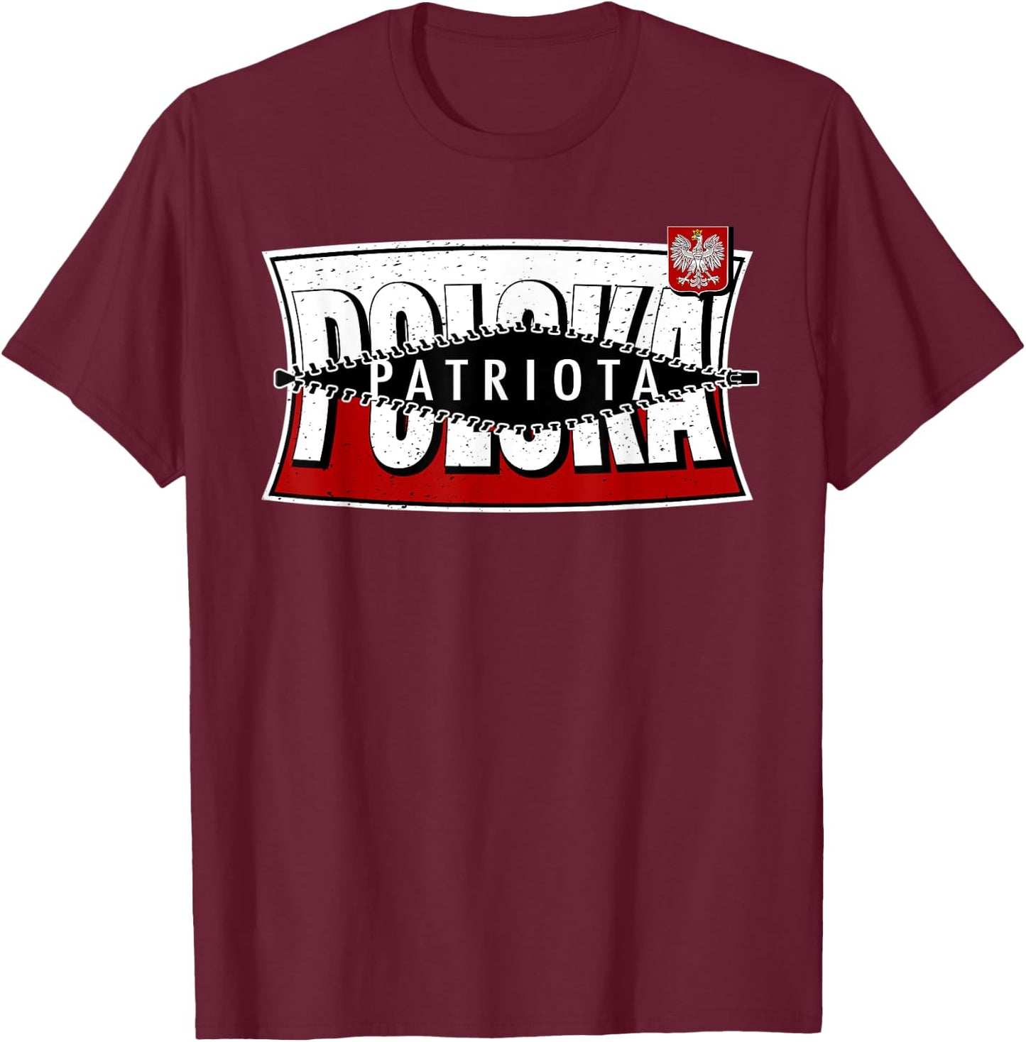 Polish Patriot Polski Patriota Polish Heritage Graphic T-Shirt - T-Shirt | Maroon