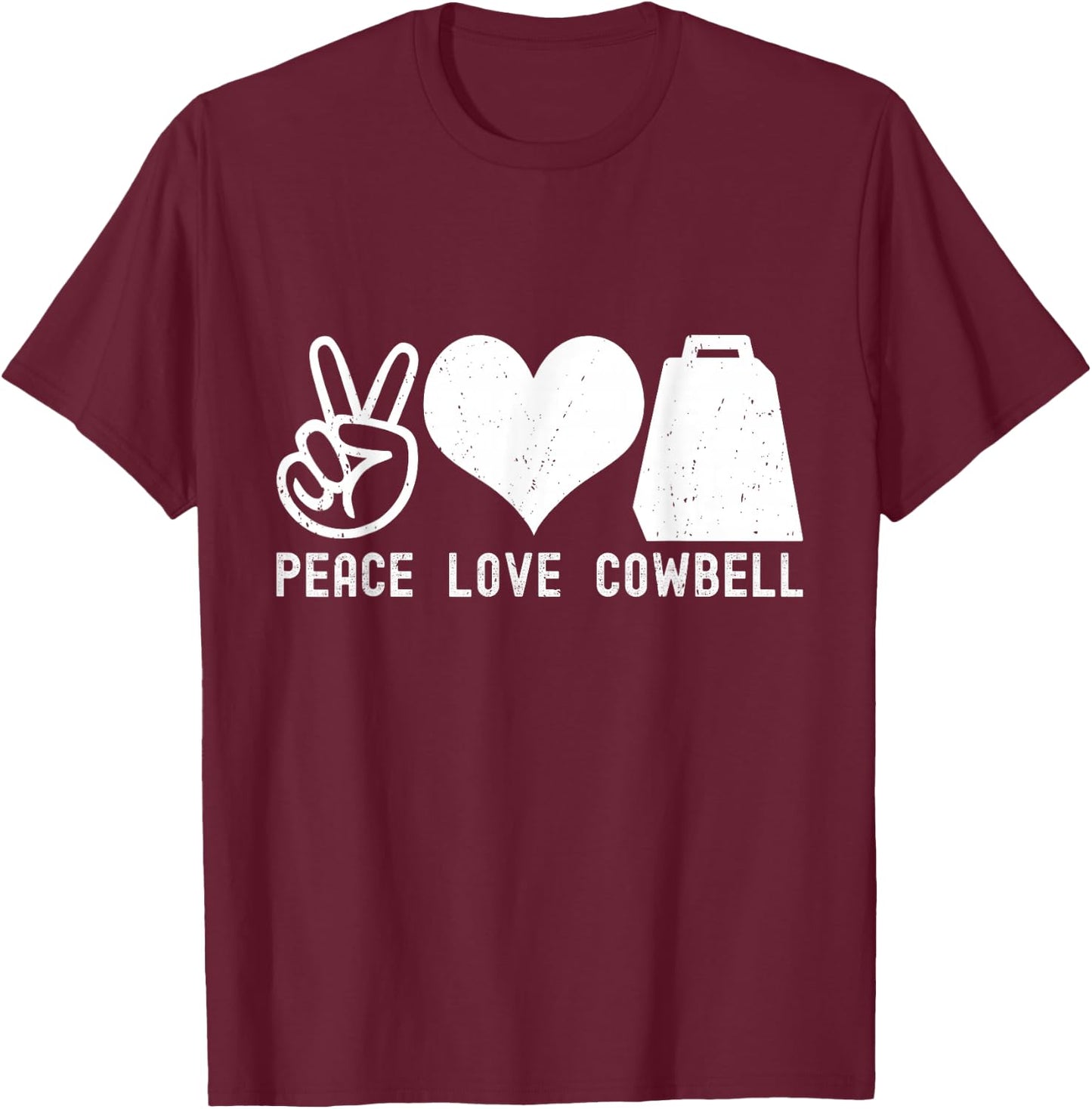 Cow Bell More Cowbell Vintage Funny Drummer Cowbell Funny T-Shirt - T-Shirt | Maroon