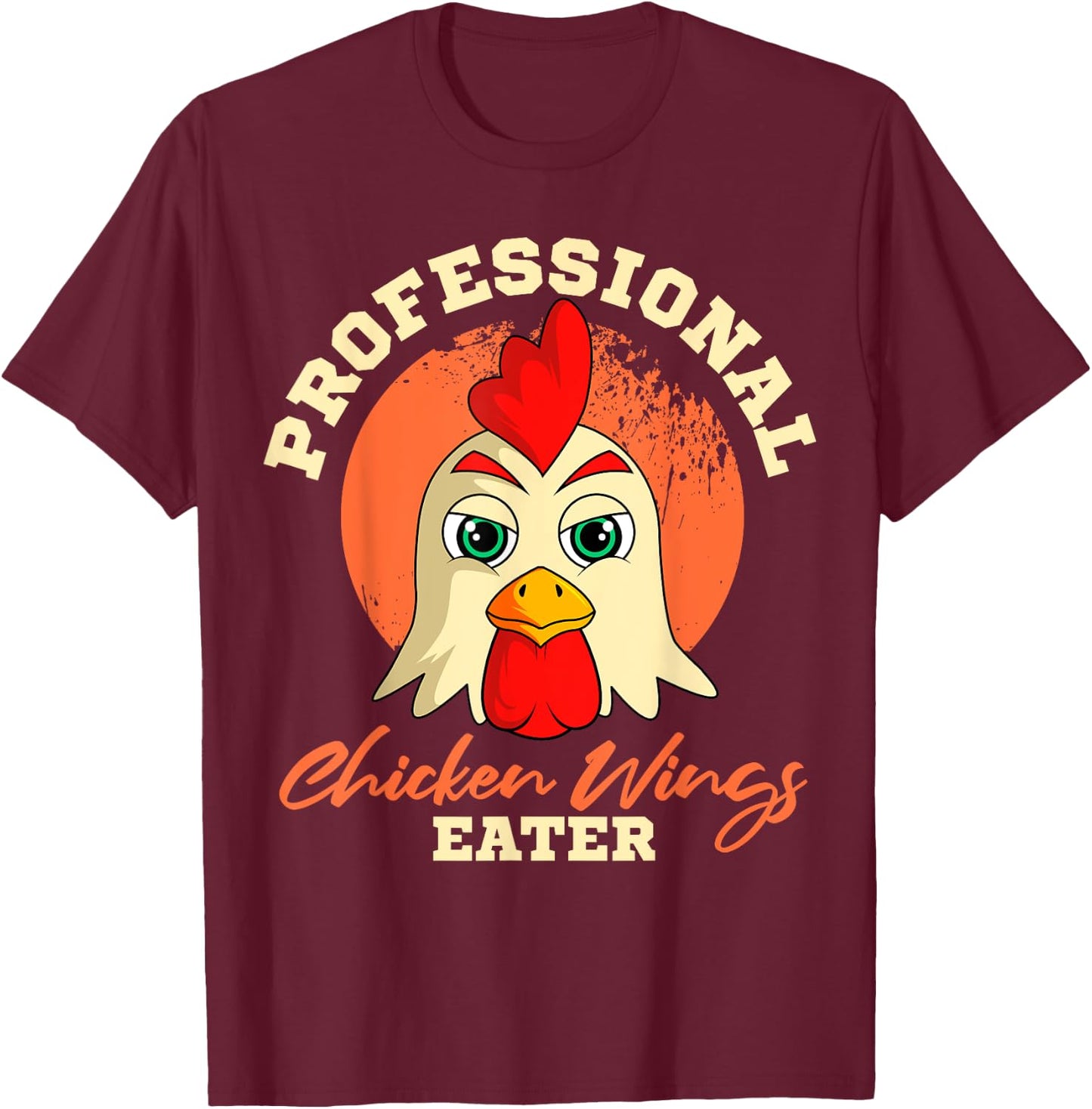 Chicken Wings Eater Retro Vintage Barbeque Buffalo Bbq Lover T-Shirt - T-Shirt | Maroon