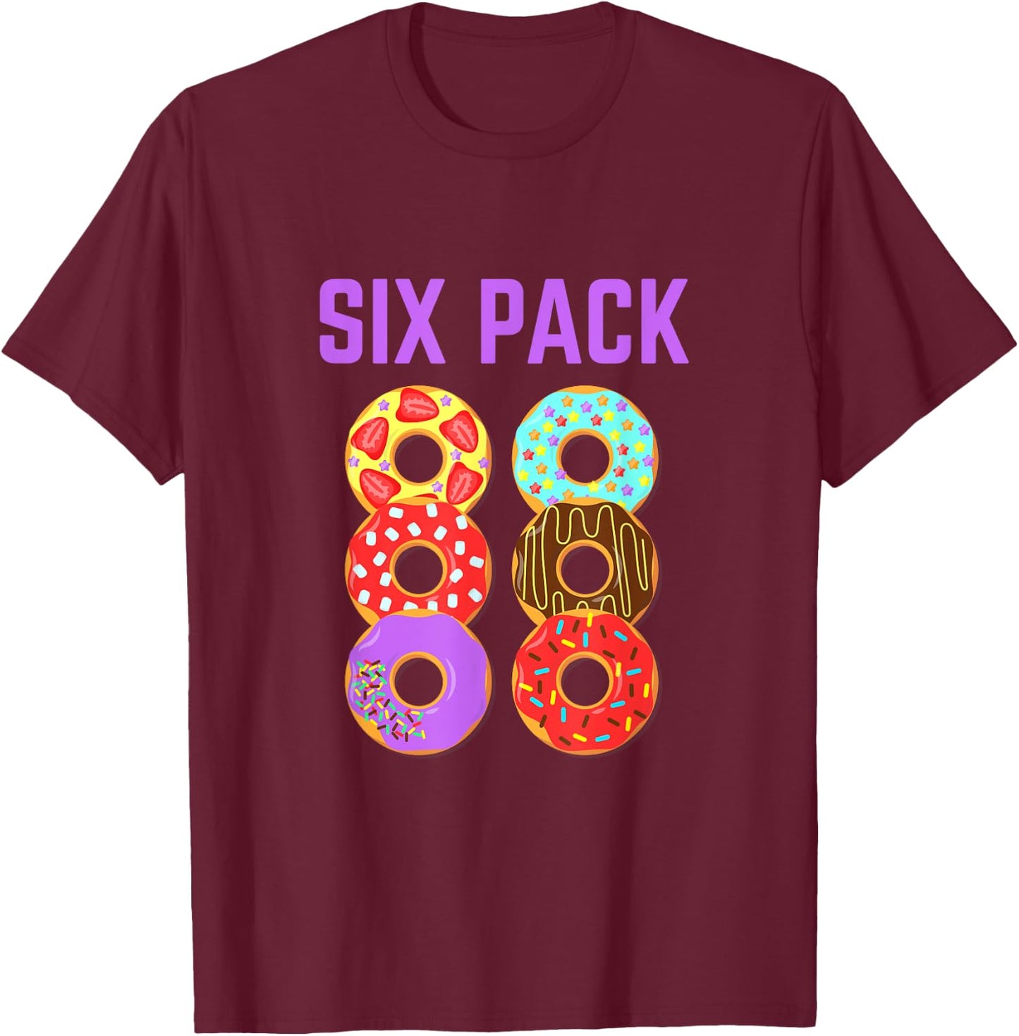 Six Pack T-Shirt - T-Shirt | Maroon
