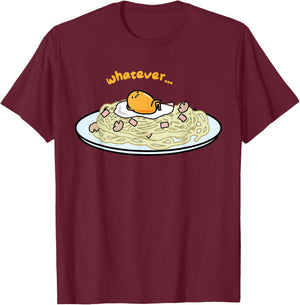 Gudetama "Whatever" Pasta Shirt T-Shirt - T-Shirt | Maroon