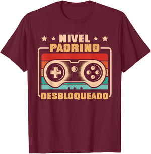 Padrino Nivel Padrino Desbloqueado T-Shirt - T-Shirt | Maroon