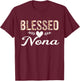Blessed Nona Cute Leopard T-Shirt - T-Shirt | Maroon