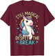 Broken Hand Recovery Broken Arm, Broken Wrist Cute Unicorn T-Shirt - T-Shirt | Maroon