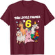 Kids Farm 6 Year Old Birthday Outfit Boy Tractor 6th Birthday T-Shirt - T-Shirt | Maroon
