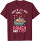 Just A Girl Who Loves Ramen And K-Pop Graphic Teen Girls T-Shirt - T-Shirt | Maroon