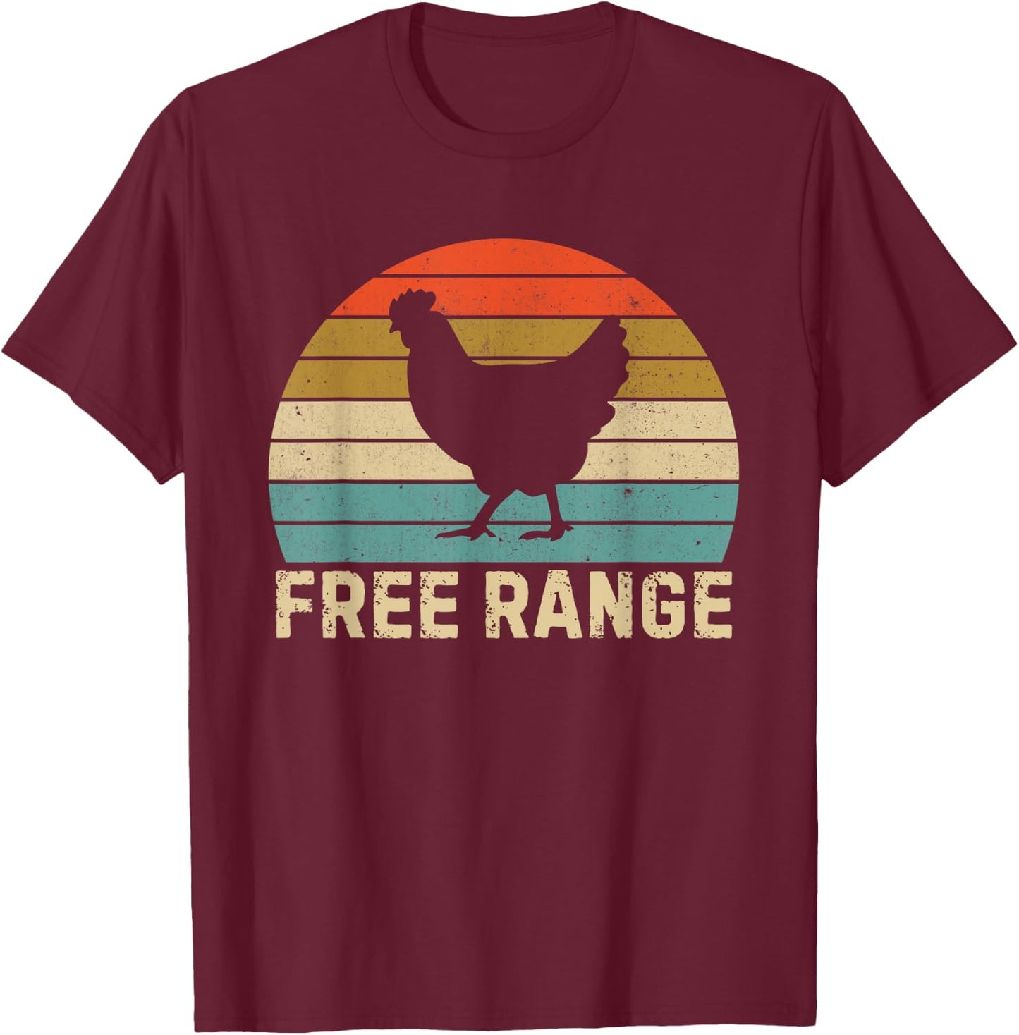 Free Range Chicken T-Shirt - T-Shirt | Maroon