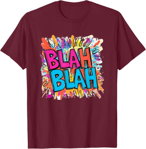 Mehrfarbiges Blah-Kostüm T-Shirt - T-Shirt | Maroon