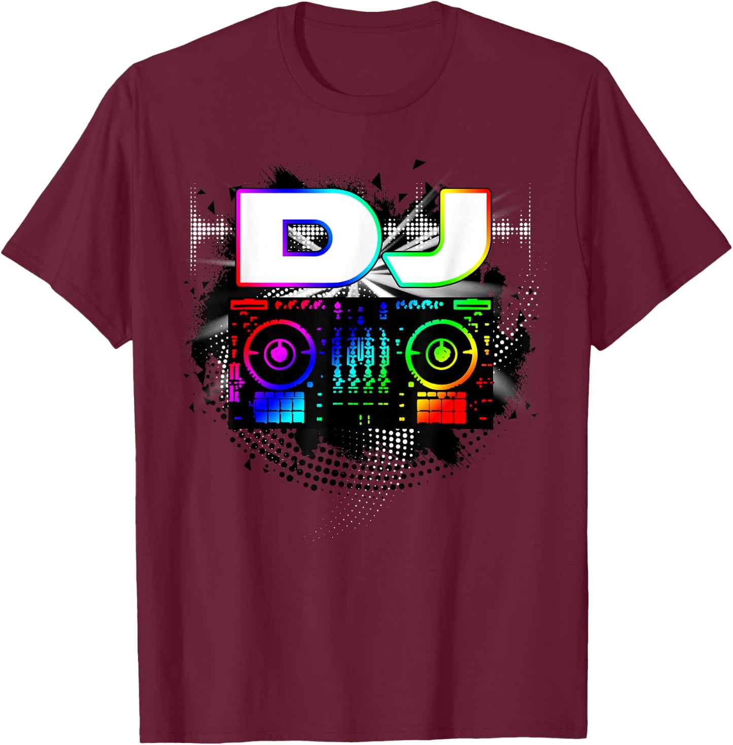 Dj Music Lover Music Player Sound Cool Funny Gift T-Shirt - T-Shirt | Maroon