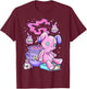 Kawaii Pastel Goth Cute Creepy Witchy Bear Small T-Shirt - T-Shirt | Maroon