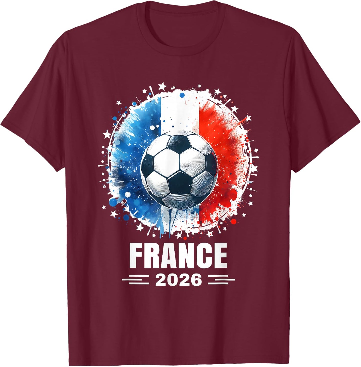 Vêtements de France Jerseys de France 2026 , Black, S T-Shirt - T-Shirt | Maroon