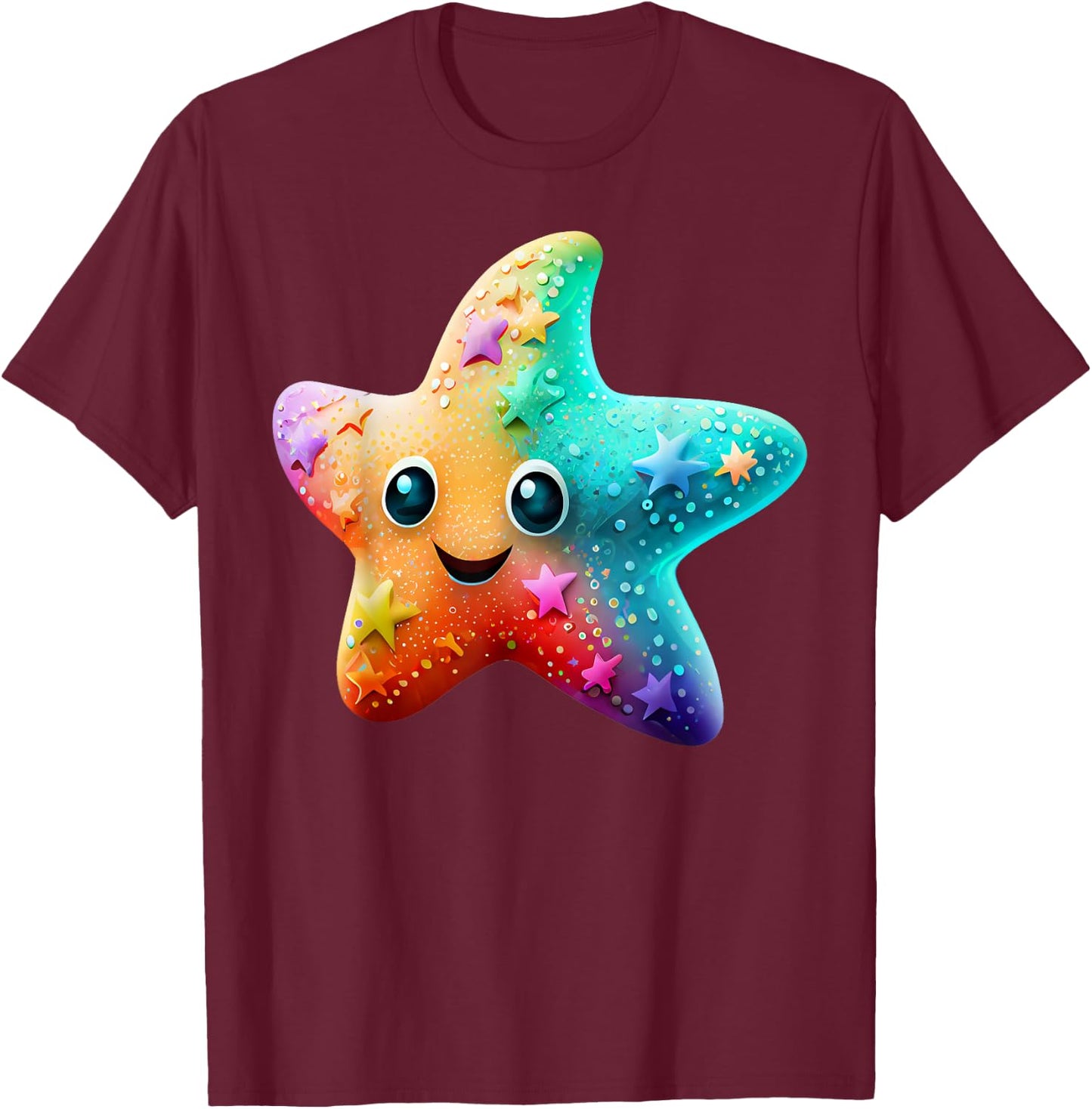 Starfish Costume Adult Women Children Starfish T-Shirt - T-Shirt | Maroon