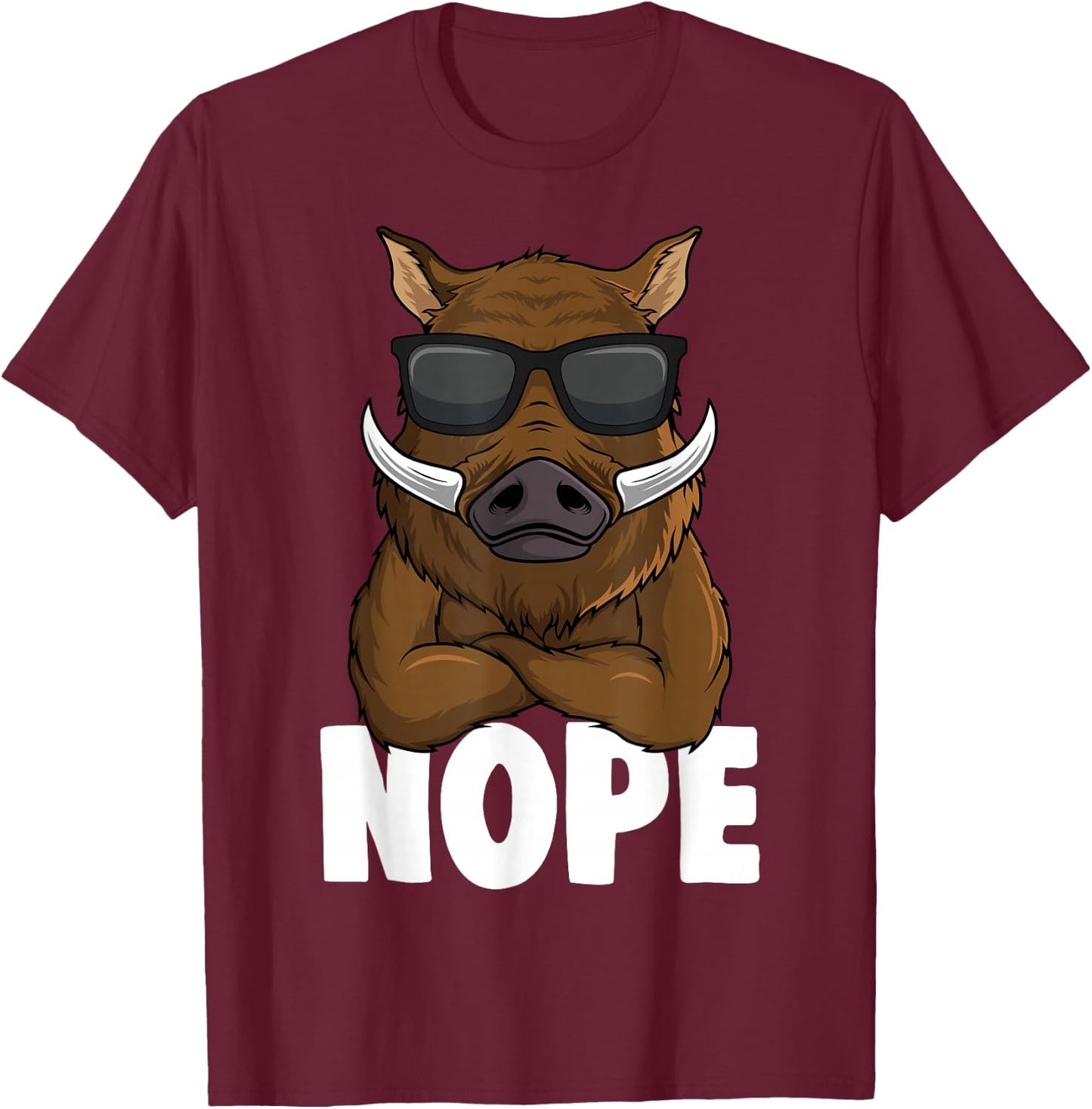 Wild Boar Hunter Children's , Green T-Shirt - T-Shirt | Maroon