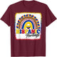 Colombia Hispanic Heritage Month Colombian Flag Boho Rainbow T-Shirt - T-Shirt | Maroon