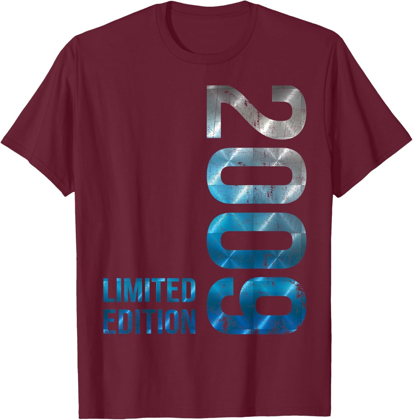 16th Birthday Boy Girl 16 Years 2009 Decorative Funny Gift , black T-Shirt - T-Shirt | Maroon