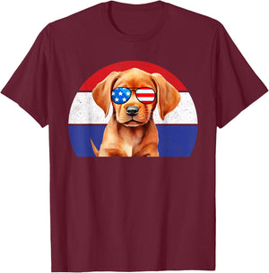 Fox Red Lab Mom Dad Flag Labrador Retriever T-Shirt - T-Shirt | Maroon