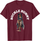 Buckle Bunny , Black Cowgirl Western T-Shirt - T-Shirt | Maroon