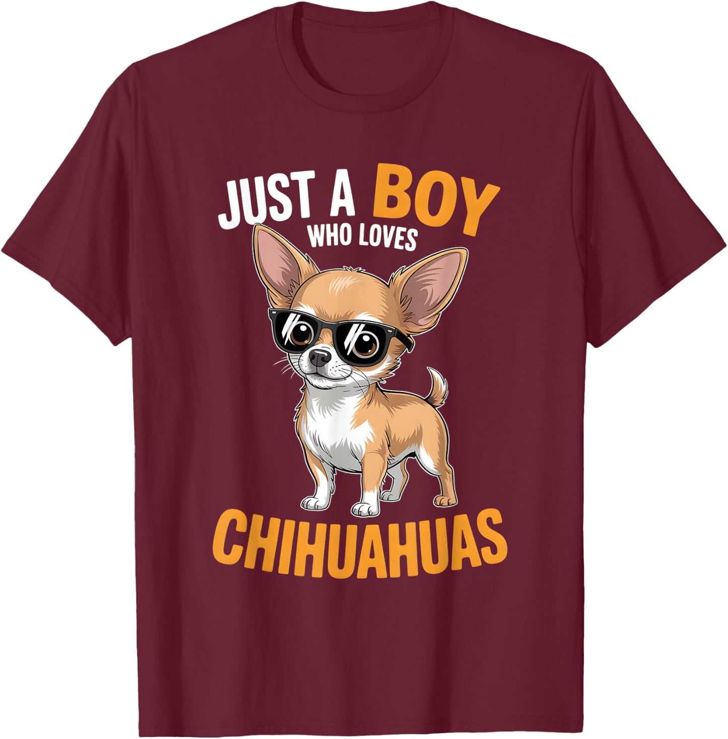 Boys Chihuahua T-Shirt - T-Shirt | Maroon