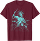 4th of July Statue of Liberty Drummer 1776 2026 T-Shirt - T-Shirt | Maroon