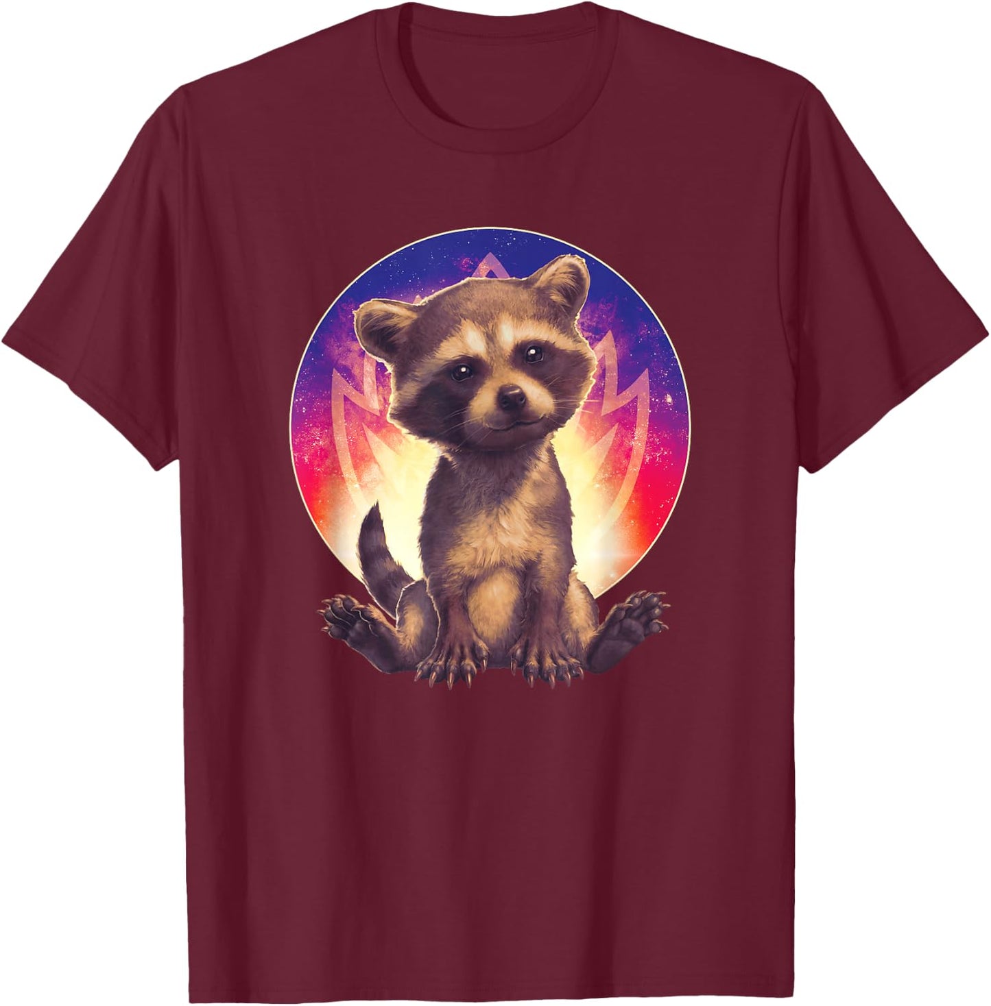 Marvel Guardians of the Galaxy Volume 3 Baby Rocket Raccoon T-Shirt - T-Shirt | Maroon