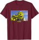 Shrek Iconic Sarcastic Shrek Scene Big Chest Poster T-Shirt - T-Shirt | Maroon