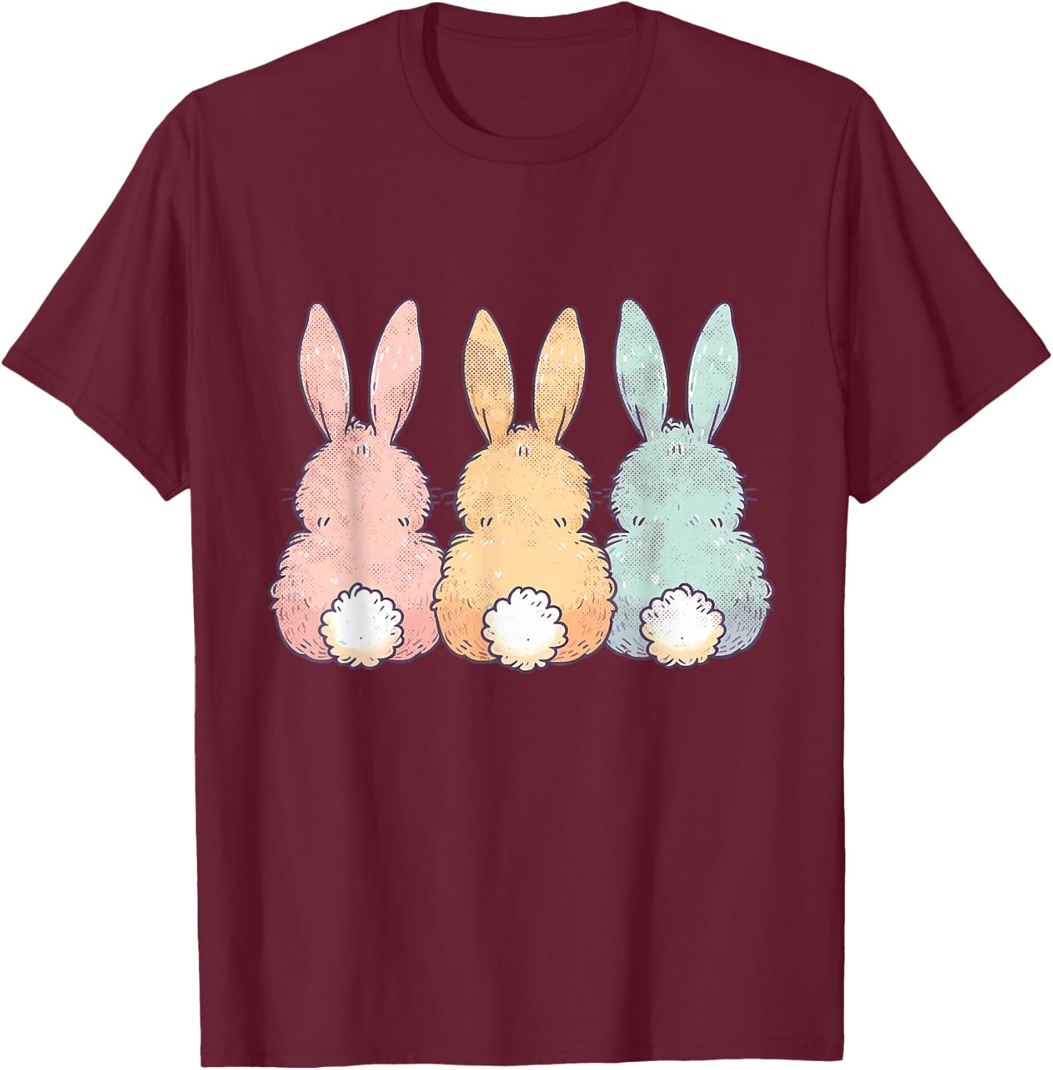 Easter Bunnies Cute Easter T-Shirt - T-Shirt | Maroon