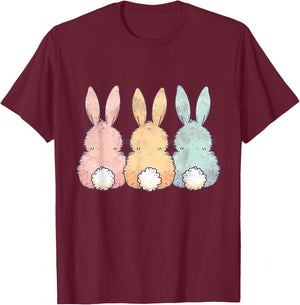 Easter Bunnies Cute Easter T-Shirt - T-Shirt | Maroon
