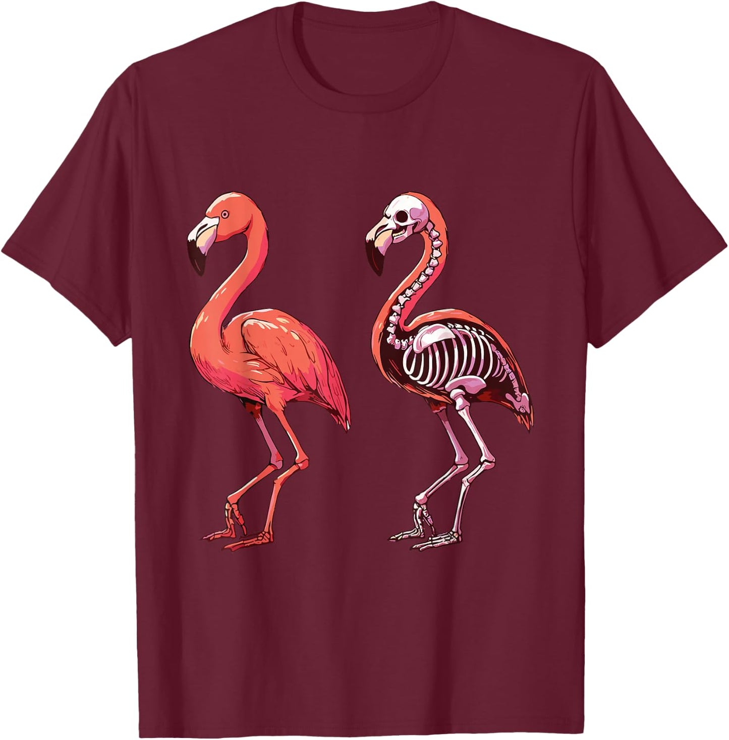 X-ray Flamingo Body Anatomy Radiography Skeleton T-Shirt - T-Shirt | Maroon