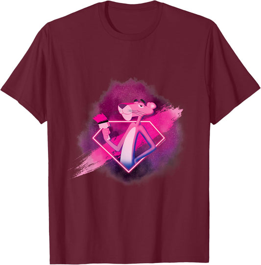 Pink Panther Diamond Brush , black T-Shirt - T-Shirt | Maroon