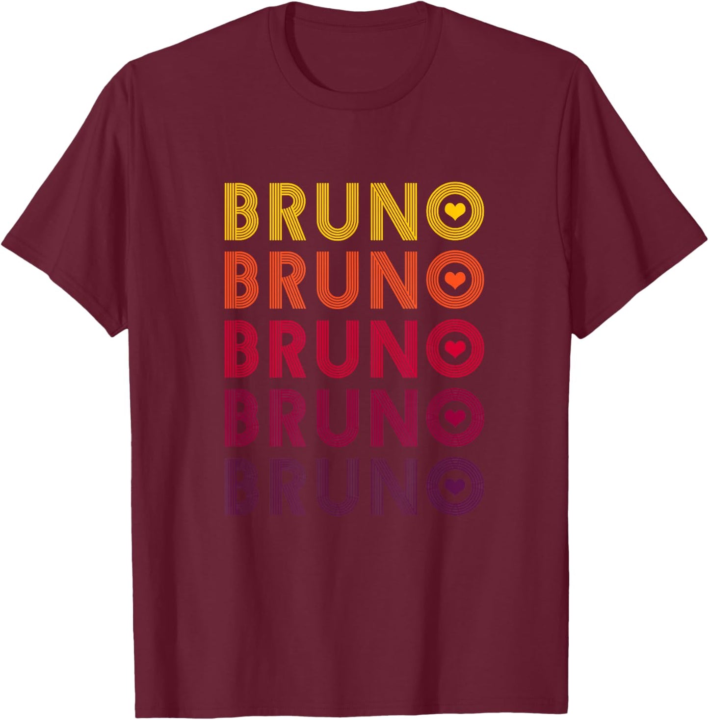 Cute Bruno Lover Heart Man Women T-Shirt - T-Shirt | Maroon