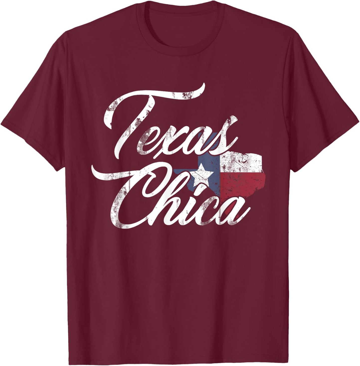 Texas Chica Texas T-Shirt - T-Shirt | Maroon