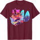 10th Birthday Party Skateboard Boy Ten Year Old Skater T-Shirt - T-Shirt | Maroon