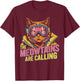 The meowtains are calling Cat Snowboard Ski Kids Men Women T-Shirt - T-Shirt | Maroon