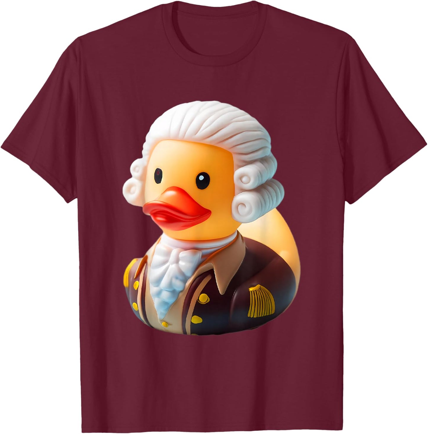 Rubber Duck Thomas Jefferson President 4th of July T-Shirt - T-Shirt | Maroon