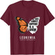 Leukemia Awareness Orange Ribbon Support Is Given Butterfly T-Shirt - T-Shirt | Maroon