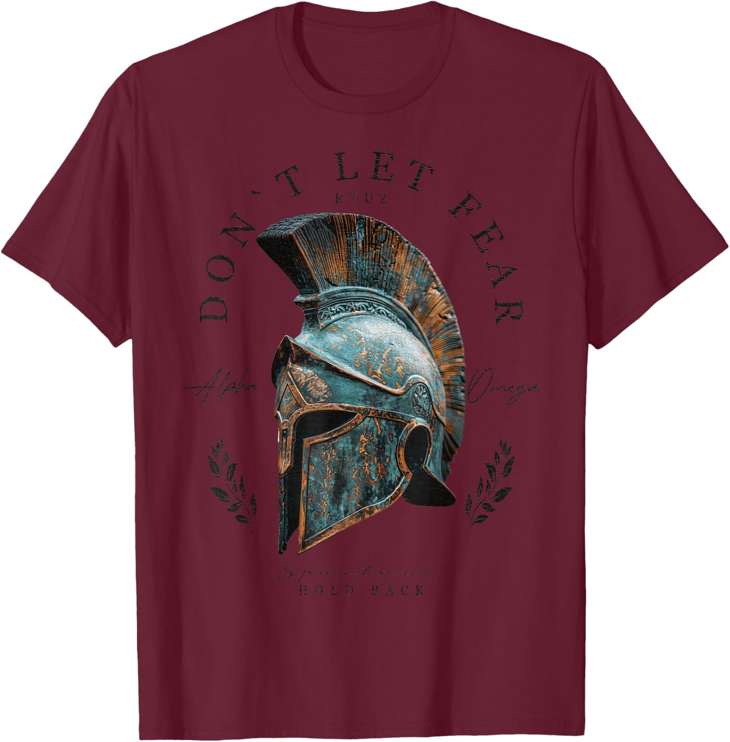 / Greece Patriot Spartan Warrior Griechischer Sparta Helm Krieger Soldat Spartaner T-Shirt - T-Shirt | Maroon