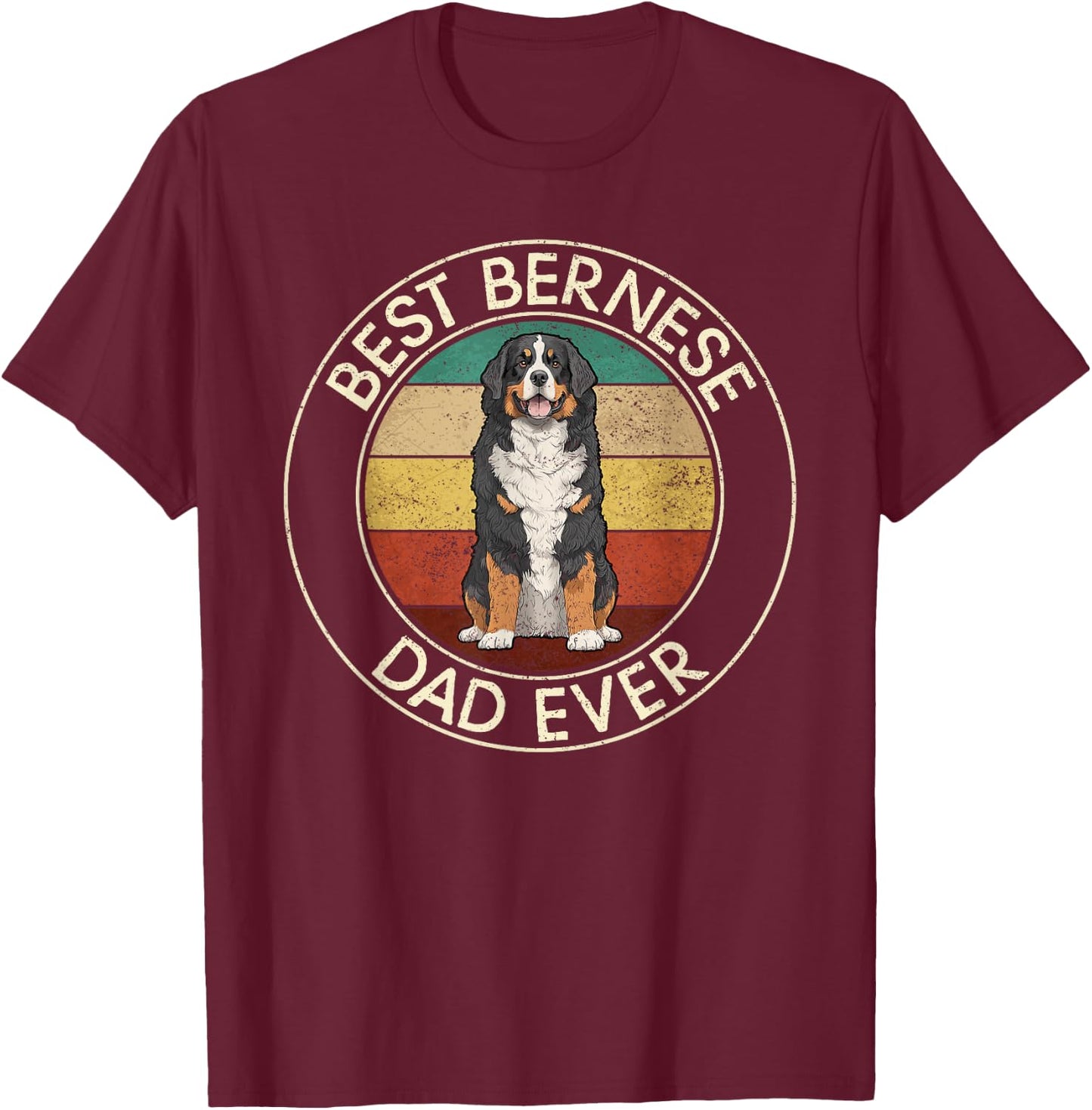 Meilleur papa bouvier bernois T-Shirt - T-Shirt | Maroon
