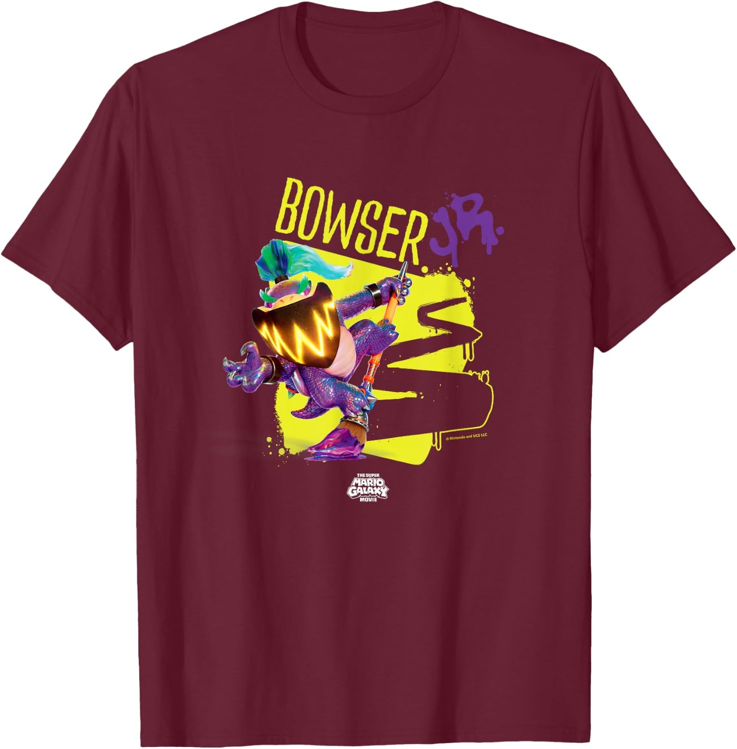 The Super Mario Galaxy Movie Wonder Bowser Jr. Power T-Shirt - T-Shirt | Maroon