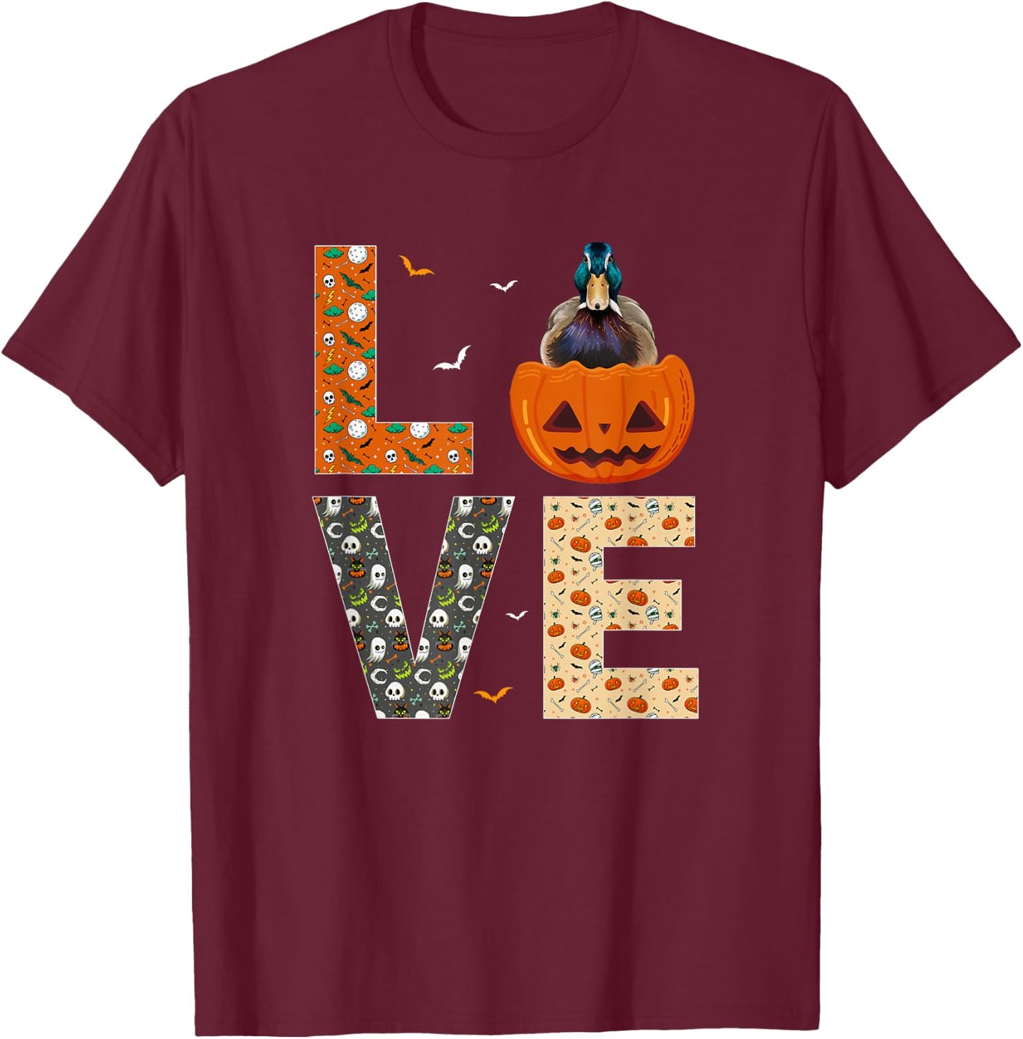 Mallard Bird Lovers Boys Girls Kids Funny Halloween Costume T-Shirt - T-Shirt | Maroon