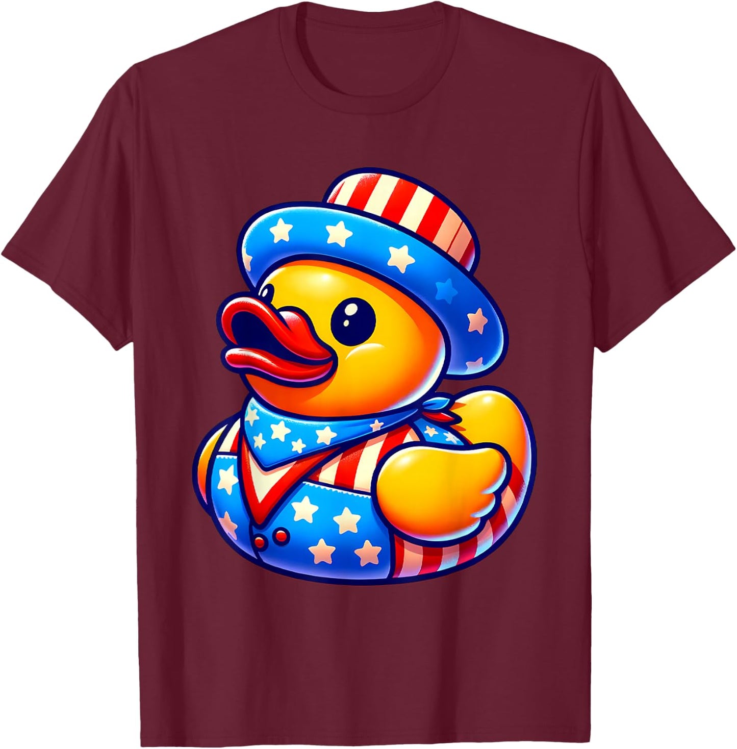 Rubber Duck 4th of July Independence Day Men Women Kids T-Shirt - T-Shirt | Maroon