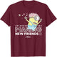 Minions Stuart and Bees Making New Friends T-Shirt - T-Shirt | Maroon