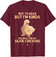 Silkie Chicken Owner Mom Silkie Chicken Stuffed Animal T-Shirt - T-Shirt | Maroon