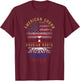 Distressed Tree USA Flag American Grown Russian Roots T-Shirt - T-Shirt | Maroon