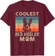 Coolest Dog Mom Mama Gifts Funny Red Heeler Mom T-Shirt - T-Shirt | Maroon