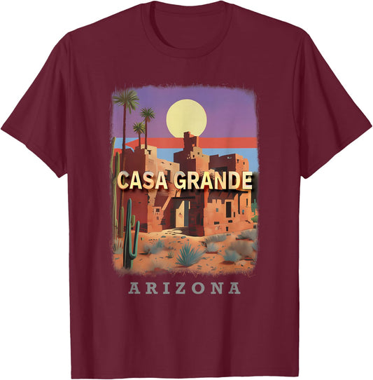 Casa Grande Arizona AZ Ancient Ruins SD588 T-Shirt - T-Shirt | Maroon